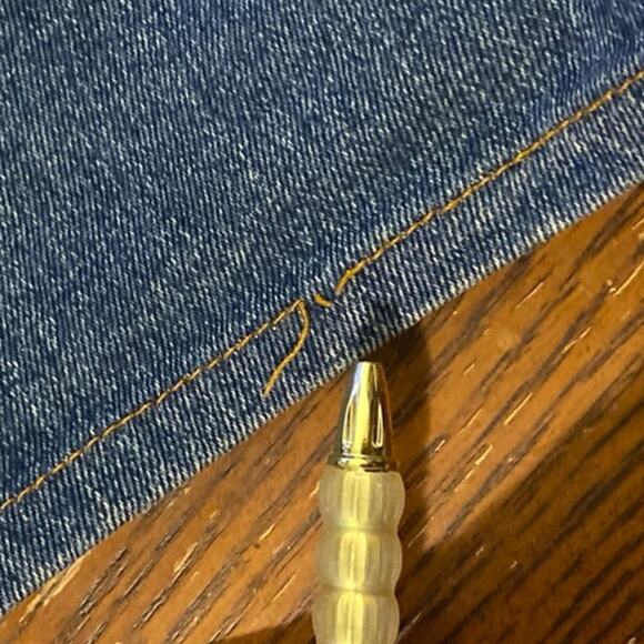 Vintage BONGO Zip Up Marilyn Jean Shorts Dark Stone Wash Size 7 Y2K 90s Denim - Picture 12 of 14